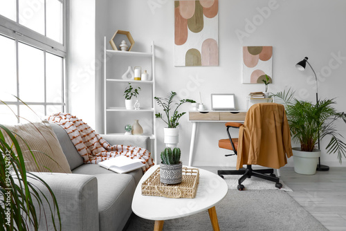 Interior of home office wit...