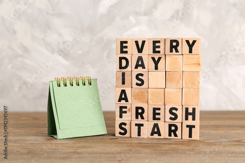Cubes with text EVERY DAY I...