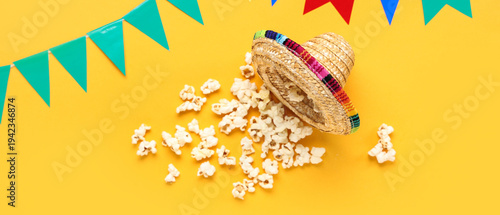 Mini sombrero, popcorn and ...