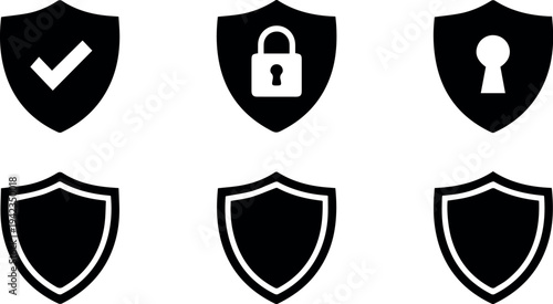 Shield icons for authentication and verification