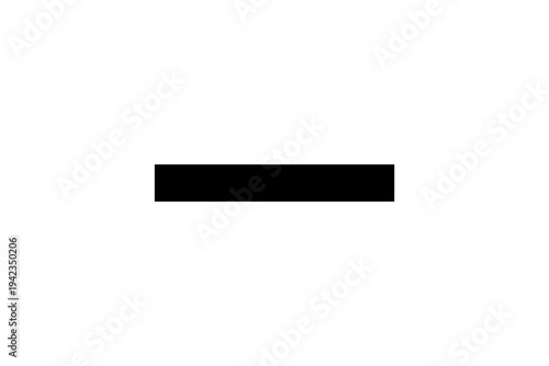 Black Minus Icon Isolated on White Background Simple Subtract Symbol Vector