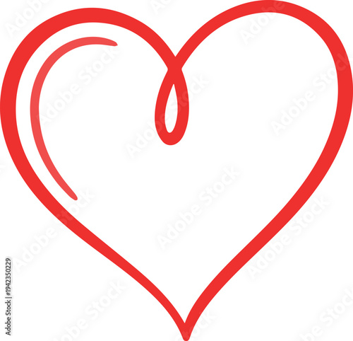 Heart loop motif for wedding stationery elements