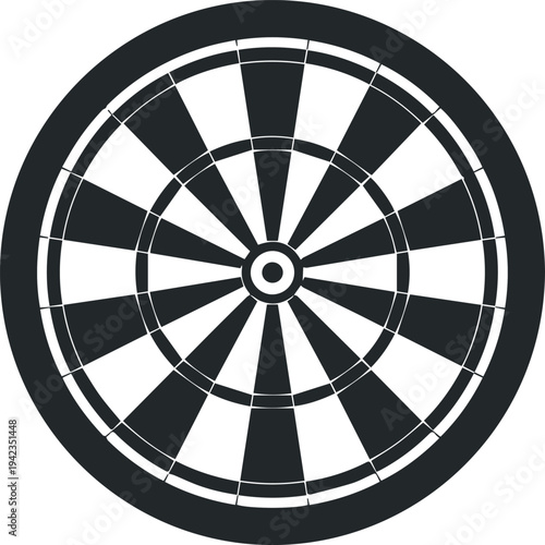 Business target with bullseye and goal markers
