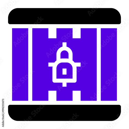 detention jail icon two tone color
