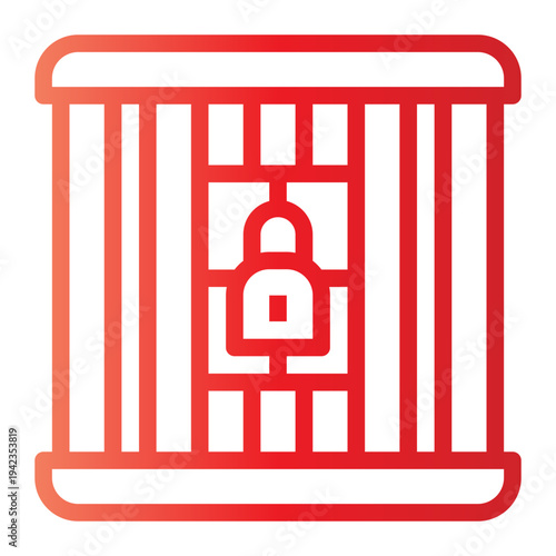 detention jail gradient icon