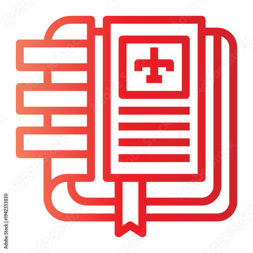 book of law gradient icon