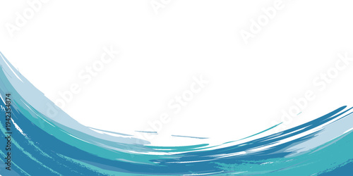 style background material drawn with a brush in the image of the sea and waves