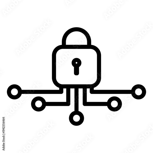 Digital lock with circuit lines representing secure data encryption and cryptographic protection