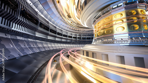 Smr or small modular nuclear fusion reactor core with magnetic ring