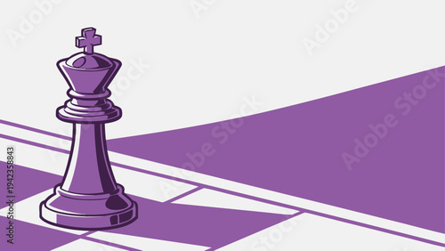 Strategic leadership idea illustrated with colorful chess pieces representing planning, innovation, and competitive business development.
