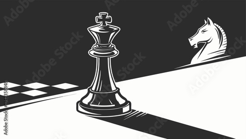 Creative leadership and innovation strategy symbolized by colorful chess pieces arranged on board for business decision concepts.