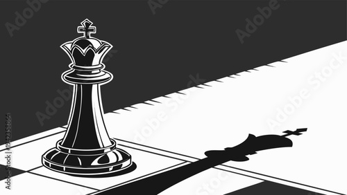Business strategy concept using colored chess pieces representing leadership, innovation, and competitive advantage in organizational planning.