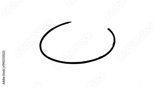 brush stroke highlight marker for presentation. Hand Drawn Oval Highlight Effect, 4k circle animation