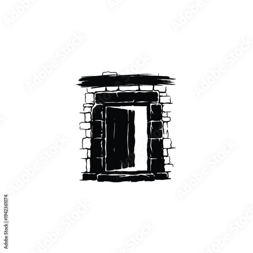 Vintage stone doorway with rustic charm and mysterious entrance