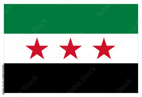 Rectangle Syria Flag Asian Country