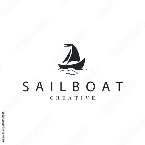 Sailboat Fishing Boat Logo Design for Traditional Fishing Business Branding