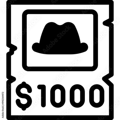 Wanted Poster Criminal Icon