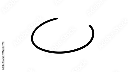 brush stroke highlight marker for presentation. Hand Drawn Oval Highlight Effect, 4k circle animation