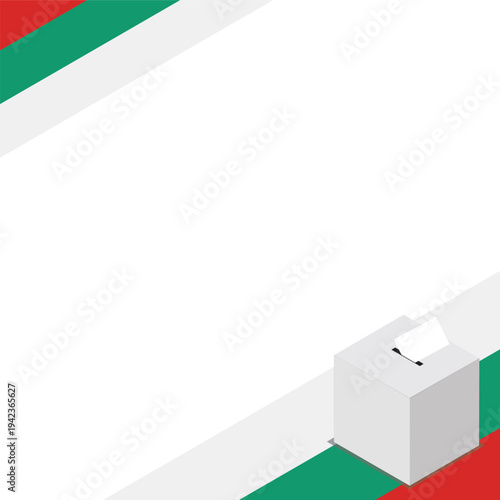 Bulgaria Election Box Square Template Vector
