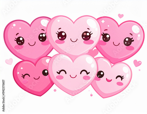 Kawaii Chibi Heart Stickers