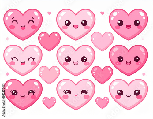 Kawaii Chibi Heart Stickers