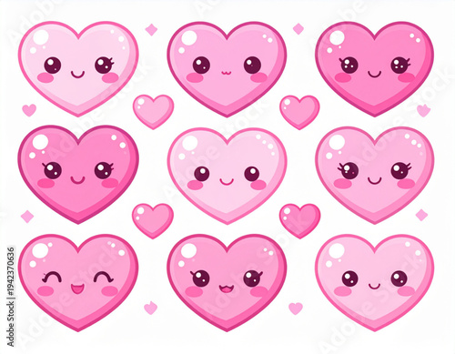 Kawaii Chibi Heart Stickers
