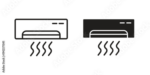 Air conditioner icon for web and mobile app. Vector icons