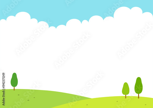 Summer nature landscape background.
