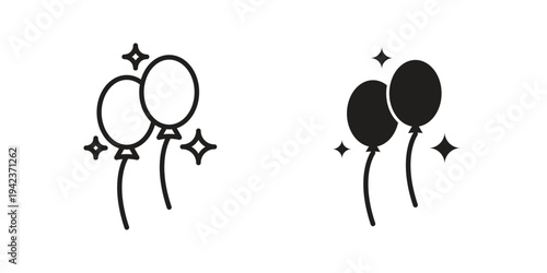 Balloons icon for web and mobile app. Vector icons