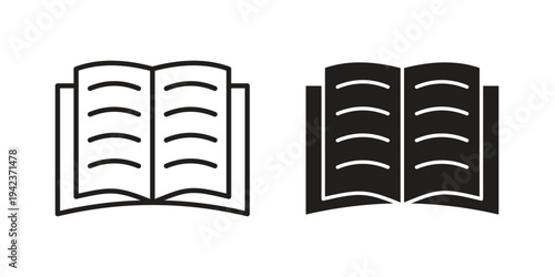 Book icon for web and mobile app. Vector icons