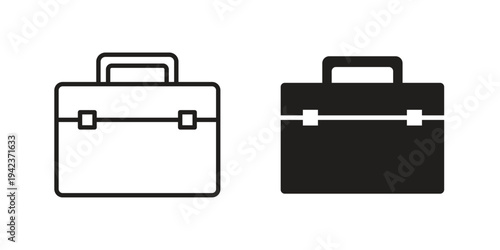 Briefcase icon for web and mobile app. Vector icons