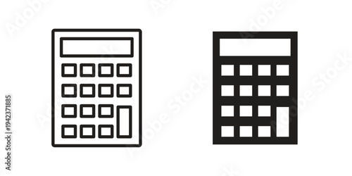 Calculator icon for web and mobile app. Vector icons