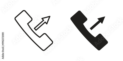 Call outgoing icon for web and mobile app. Vector icons