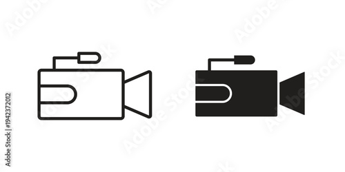 Camcorder icon for web and mobile app. Vector icons