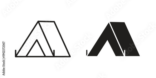 Camping icon for web and mobile app. Vector icons