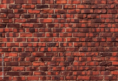 Weathered Red Brick Wall Texture