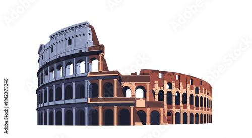 Colosseum Rome Landmark Illustration