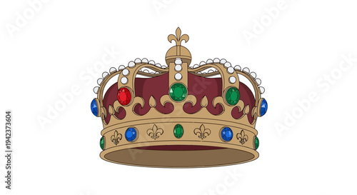 Ornate Royal Crown with Jewels