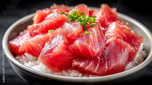 tekka don, Japanese tuna sashimi rice bowl