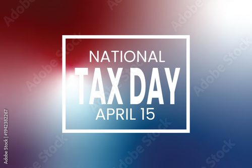 Colorful Tax Day graphic with glowing effects and bold typography suitable for tax awareness campaigns.
