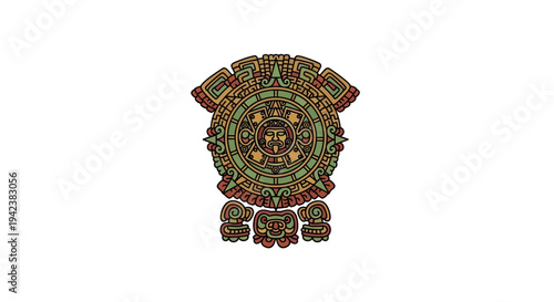 Mayan Calendar Sun Stone Aztec Symbol Ancient Culture Art