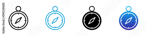 Compass multi - style icon design concept
