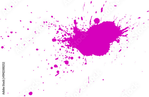 purple brush watercolor painting dropped splatter splash on white background artistic grunge style