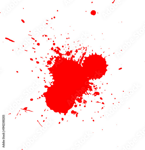 red blood brush painting dropped splatter splash artistic grunge graphic element
