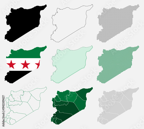 Collection of Syria Map Asian Country