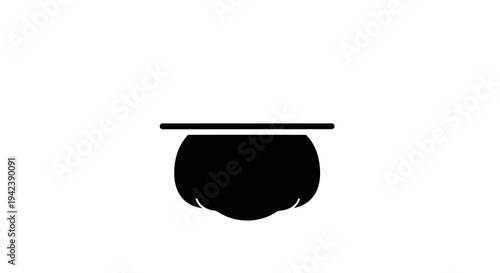 A black silhouette of a graduate's cap on a white background