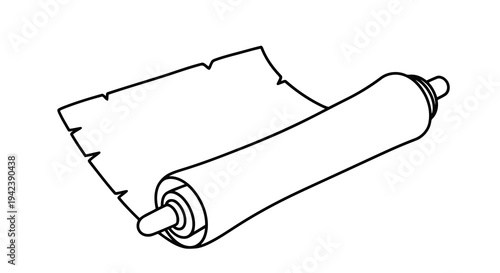 A roll of paper on a cardboard tube