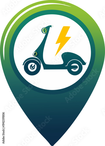 Advanced Battery Scooter UI Vector