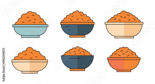 Carrot Halwa Line art vector clean abstract color