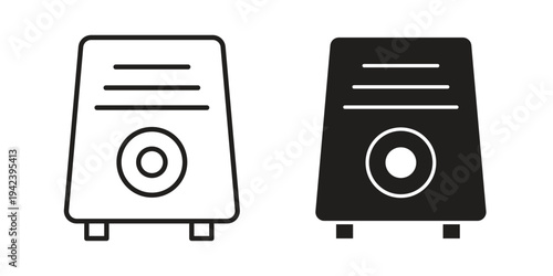 Air purifier icon silhouette. Editable stroke. Line vector illustration design